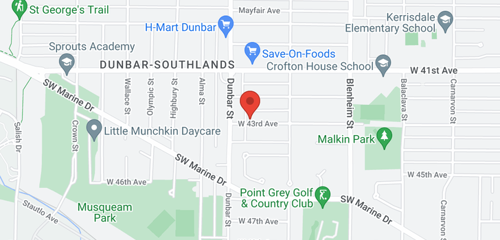 map of 3581 W 43RD AVENUE